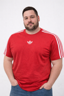 Camisa Adidas Retrô Plus Size Vermelha