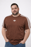 Camisa Adidas Retrô Plus Size Marrom